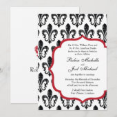 Weddensuitnodiging | New Orleans | Rood Kaart (Voorkant / Achterkant)