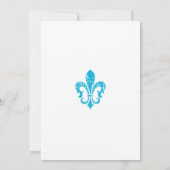 Weddensuitnodiging | New Orleans | Turquoise 2 Kaart (Achterkant)