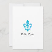 Weddensuitnodiging | New Orleans | Turquoise Kaart (Achterkant)