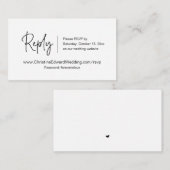 Weddensuitnodiging online RSVP, Casual Gedekte Kaa Informatiekaartje (Voorkant / Achterkant)