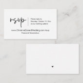 Weddensuitnodiging online RSVP, Casual Gedekte Kaa Informatiekaartje (Voorkant / Achterkant)