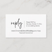 Weddensuitnodiging online RSVP, Casual Gedekte Kaa Informatiekaartje (Voorkant)