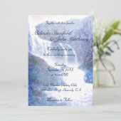 Weddensuitnodiging | Paars waterval Kaart (Staand voorkant)