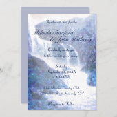 Weddensuitnodiging | Paars waterval Kaart (Voorkant / Achterkant)