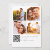 Weddensuitnodiging | QR-code Eucalyptus Foto Kaart (Achterkant)