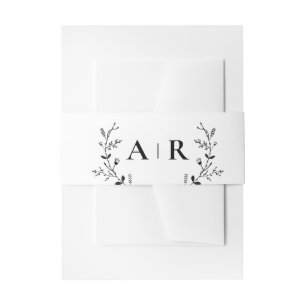 Weddensuitnodiging rondzwervende wijnstok uitnodigingen wikkel