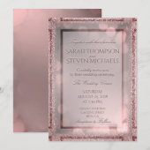 Weddensuitnodiging | Roos Blush Kaart (Voorkant / Achterkant)