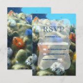 Weddensuitnodiging | RSVP onderwater Uitzicht (Voorkant / Achterkant)