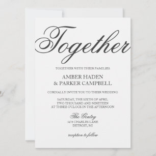 Weddensuitnodiging Samen Kaart
