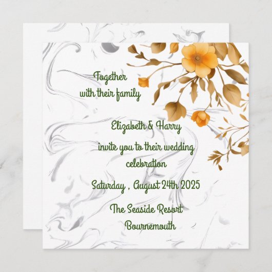 Weddensuitnodiging Save The Date (Voorkant / Achterkant)