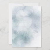 Weddensuitnodiging | Silver Blue Winter Wonderland Aankondiging (Achterkant)