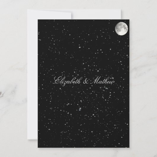 Weddensuitnodiging | STERRENNACHT Kaart (Achterkant)