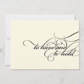 Weddensuitnodiging | Te hebben en te houden Kaart (Achterkant)