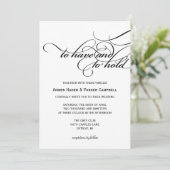 Weddensuitnodiging | Te houden Kaart (Staand voorkant)