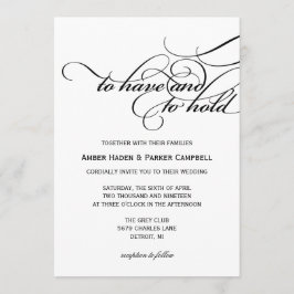 Weddensuitnodiging | Te houden Kaart