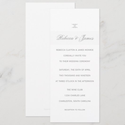 Weddensuitnodiging | Topaanbieding I |w Kaart (Voorkant / Achterkant)