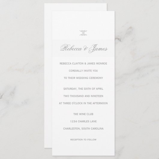 Weddensuitnodiging | Topaanbieding Kaart (Voorkant / Achterkant)