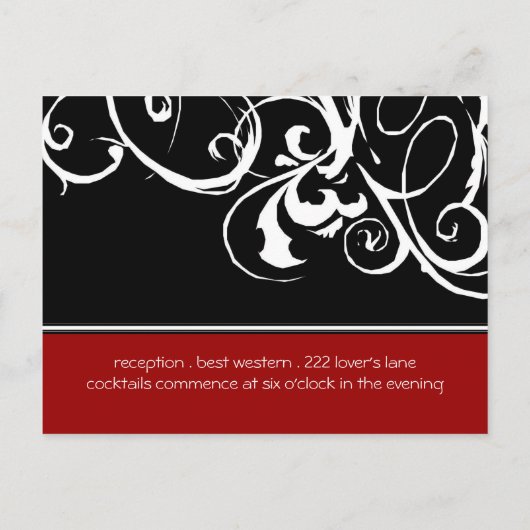 Weddensuitnodiging Uitnodiging Briefkaart (Achterkant)