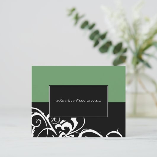 Weddensuitnodiging Uitnodiging Briefkaart (Staand voorkant)