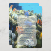 Weddensuitnodiging | Uitzicht onderwater Kaart (Voorkant / Achterkant)