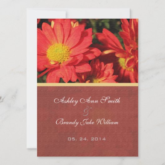 Weddensuitnodiging van bruid- en bruinouders. kaart (Achterkant)