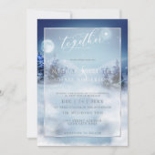 Weddensuitnodiging | Waterverf Winter Wonderland Kaart (Voorkant)