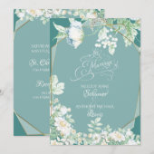 Weddensuitnodiging | Wilde bloemen en bessen Kaart (Voorkant / Achterkant)