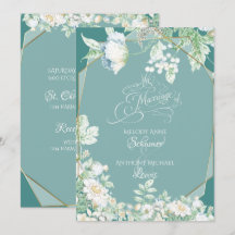 Weddensuitnodiging | Wilde bloemen en bessen