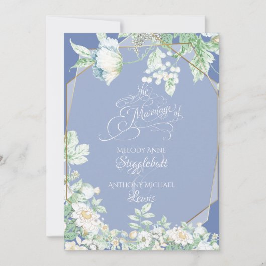 Weddensuitnodiging | Wilde bloemen en bessen Kaart (Voorkant)