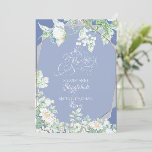 Weddensuitnodiging | Wilde bloemen en bessen Kaart (Staand voorkant)