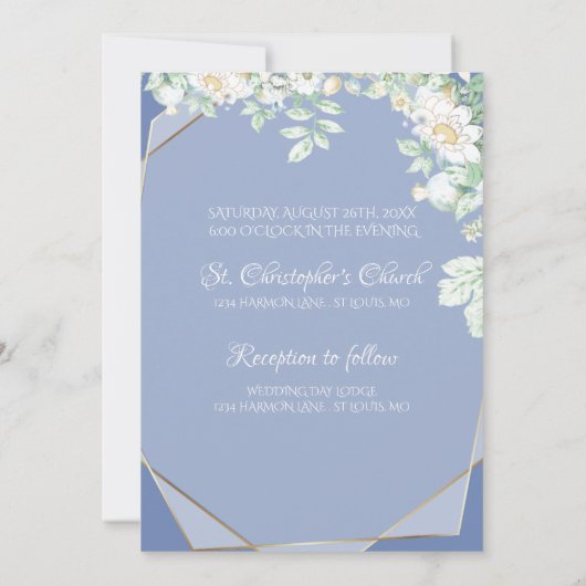 Weddensuitnodiging | Wilde bloemen en bessen Kaart (Achterkant)