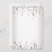 Weddensuitnodiging | Zilver Glitter Kaart (Achterkant)