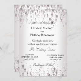 Weddensuitnodiging | Zilver Glitter Kaart