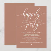 Weddensuitsluiting, gelukkig altijd na een feestje kaart (Voorkant / Achterkant)