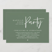 Weddensuitsluiting, gelukkig altijd na een feestje kaart (Voorkant / Achterkant)