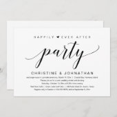 Weddensuitsluiting, gelukkig altijd na een feestje kaart (Voorkant / Achterkant)