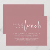 Weddensuitsluiting, gelukkig altijd na Lunch Party Kaart (Voorkant / Achterkant)