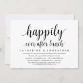 Weddensuitsluiting, gelukkig ooit na de lunch kaart (Voorkant)