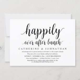 Weddensuitsluiting, gelukkig ooit na de lunch kaart