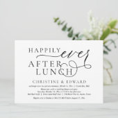 Weddensuitsluiting, gelukkig ooit na de lunch kaart (Staand voorkant)