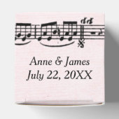 Weddenvel muziek op Blush Pink Bedankdoosjes (Bovenkant)
