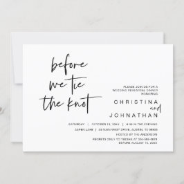 Weddenverhogende diner, voor we de knoop Stropdass Kaart