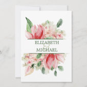 Weddenverhogende repeater Dinner Elegant Floral Ch Kaart (Achterkant)