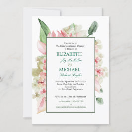 Weddenverhogende repeater Dinner Elegant Floral Ch Kaart