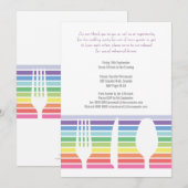 Weddenverhogende repetitie binnenste regenboogkant kaart (Voorkant / Achterkant)