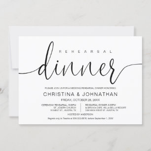 Weddenverhogende repetitie en diner, moderne kalli kaart