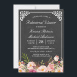 Weddenverhogende Vintage Floral Chalkboard Kaart<br><div class="desc">Creëer uw perfecte uitnodiging met deze vooraf ontworpen sjablonen, kunt u het gemakkelijk personaliseren om uniek van u te zijn. Voor verdere aanpassing, te klikken gelieve de "pas verder"verbinding aan en ons makkelijk te gebruiken ontwerphulpmiddel te gebruiken om deze sjabloon te wijzigen. Als u de voorkeur geeft aan Zelfkleerpapier/matte afwerking,...</div>