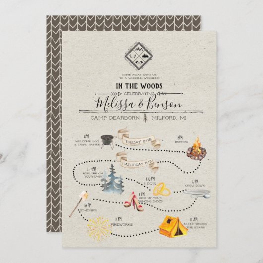 Weddenweek op de reiskaart van Bossen Programmakaart (Voorkant / Achterkant)