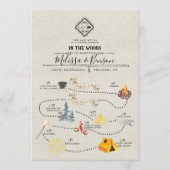 Weddenweek op de reiskaart van Bossen Programmakaart (Voorkant)