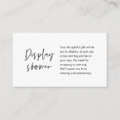 Weddenweergave — Shower, modern minimalistisch Informatiekaartje (Voorkant)